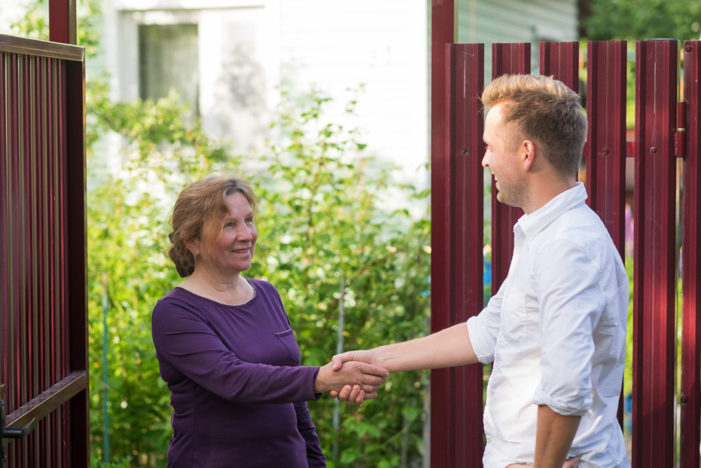 neighbours talking to each other